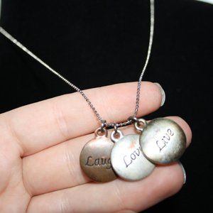 Vintagejelyfish Jewelry - Tri metal Live laugh love necklace adjustable Vintagejelyfish Jewelry - Tri metal Live laugh love necklace adjustable